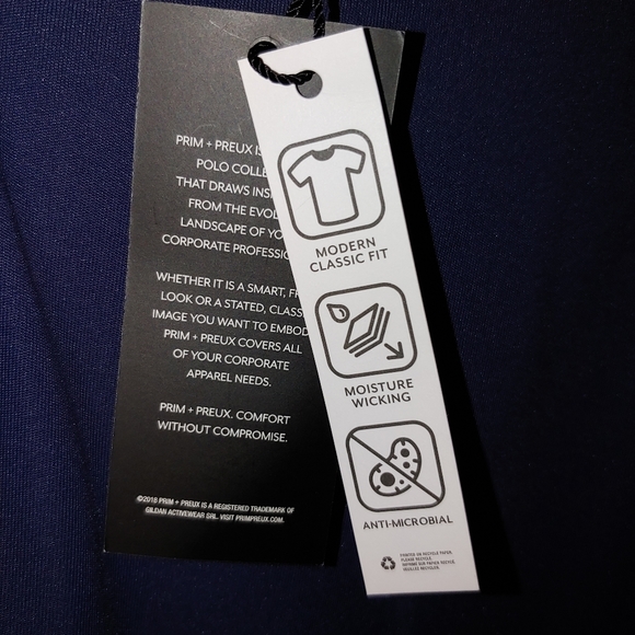 Prim & Preux 1/4 zip men's navy soft long sleeve polo XL NWT - Picture 8 of 10